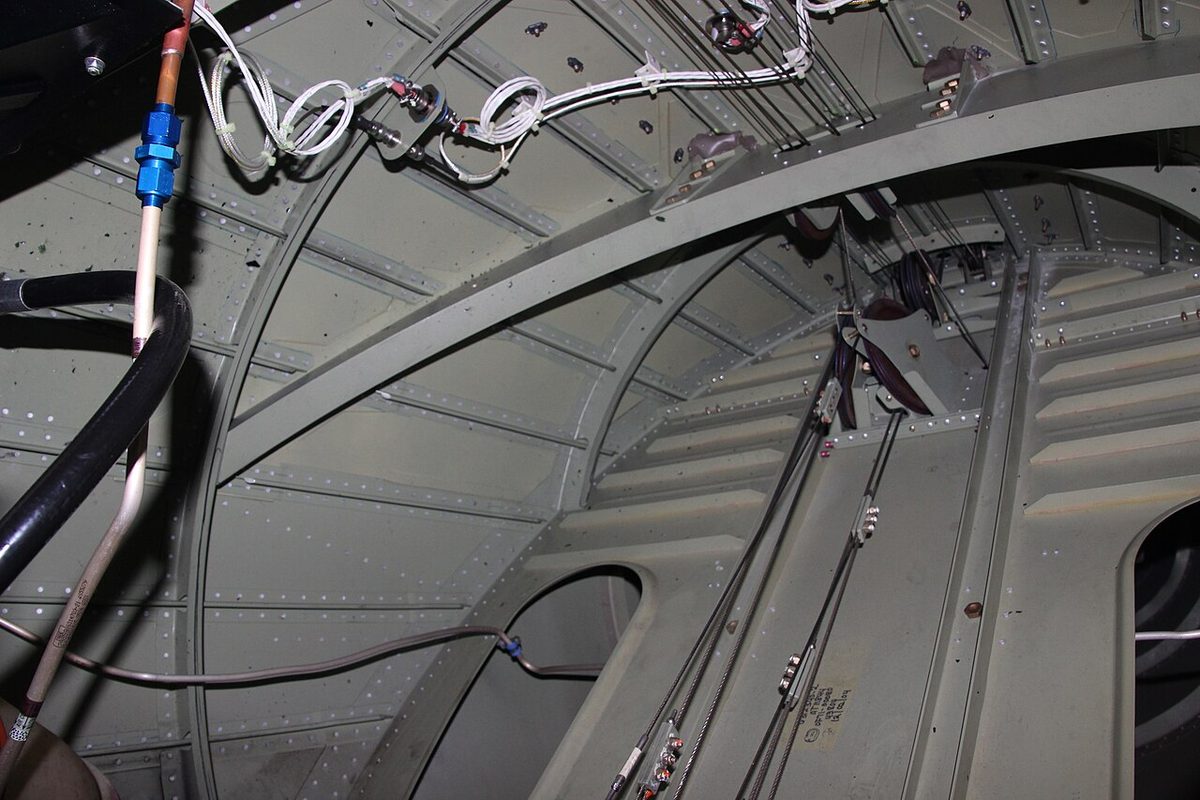 A semi-monocoque fuselage structure.
