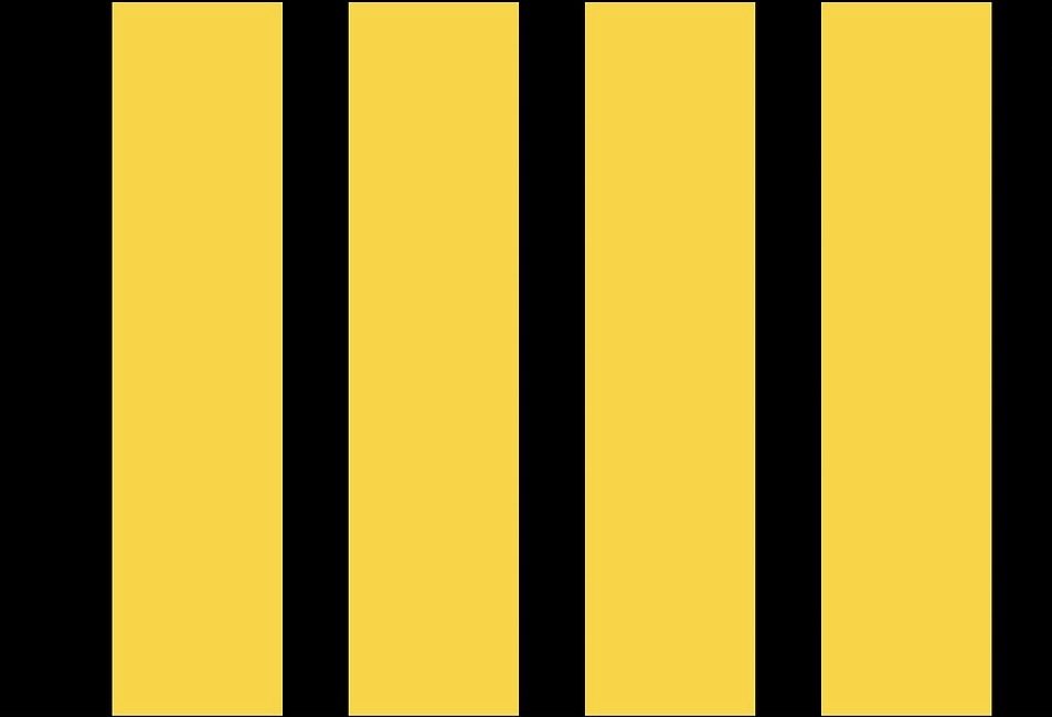 Four gold bars on a black background, a captain's rank marking.