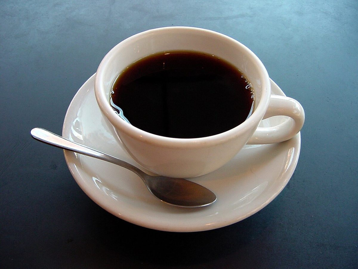 A small cup of coffee.