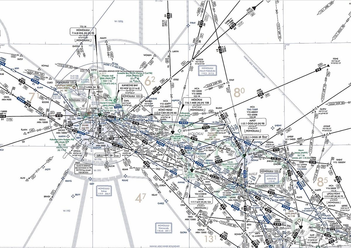 An FAA IFR en route low altitude chart covering the Hawaii-Pacific area.