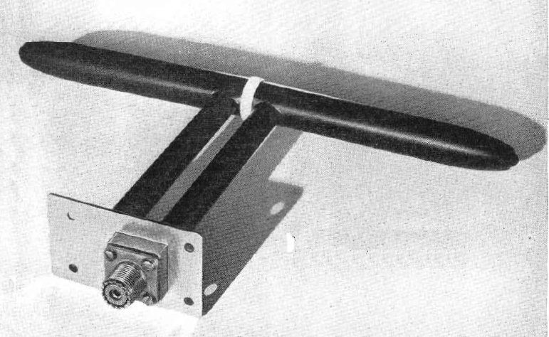 A dipole-type radar altimeter antenna.