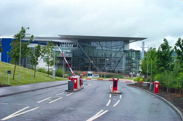 The Met Office headquarters building in Exeter, England.